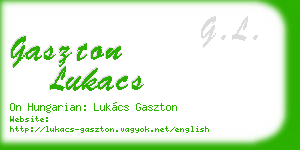 gaszton lukacs business card