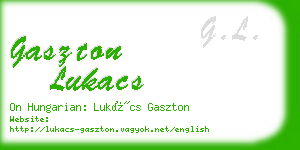 gaszton lukacs business card